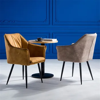 

Nordic Restaurant Dining Chair Simple Home Bedroom Single Sofa Chair Negotiation Chairs Living Room Leisure Chair Back Chairs