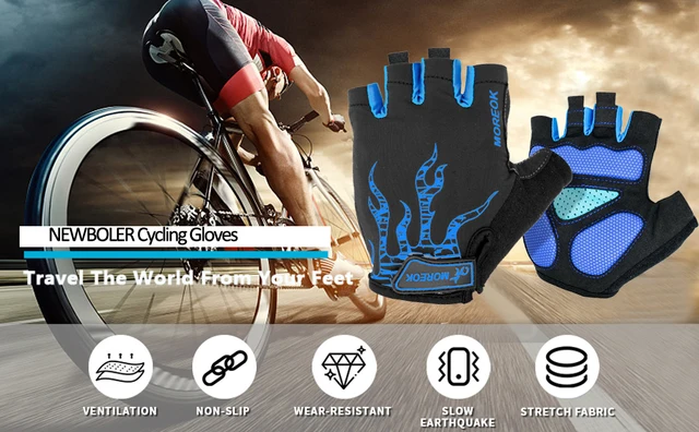 Guantes de Ciclismo de medio dedo para hombre y mujer, manoplas transpirables  antideslizantes con almohadilla de Gel para bicicleta de carretera, MTB, DH  - AliExpress