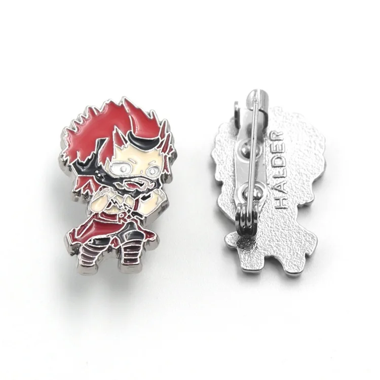 Брошь с надписью «My Hero Academy» Midoriya Izuku Todoroki Shoto Bakugou Katsuki Kirishima Eijiro Kaminari Denki Asui Tsuyu металлические броши
