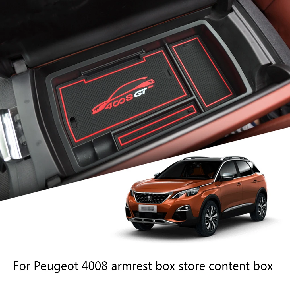 Замена для peugeot 4008- автомобильный подлокотник коробка Органайзер лоток для телефона монеты кошелек коробка для хранения вставка поддон