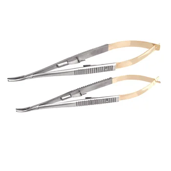 

Orthodontic Implant Needle Holder 14cm Tool / Straight / Bent Fishtail Shrapnel Needle Clamp