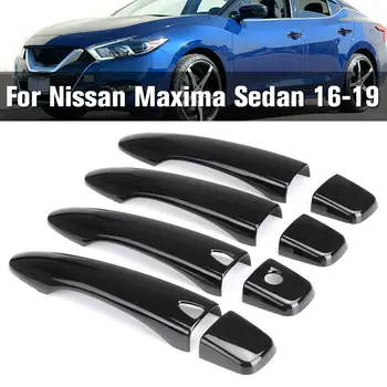 

4PCS/set Glossy Piano Black Style Side Door Handle Covers Trims Kit for Nissan for Maxima for Sedan 2016 2017 2018 2019