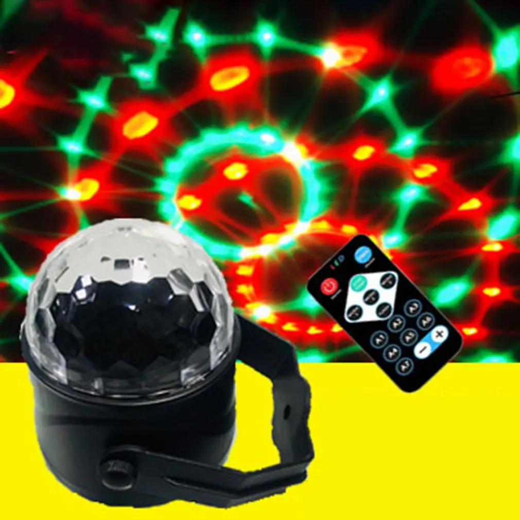 Мини USB диско DJ светильник светодиодный кристалл магический эффект сценический шар лампы музыкальный Контроль сотовый телефон USB светильник для дома год