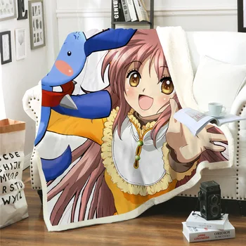 

Anime Girl 3D Print Throw Plush Sherpa Blanket Thin Quilt Sofa Chair Bedding Supply Adults Kids 03