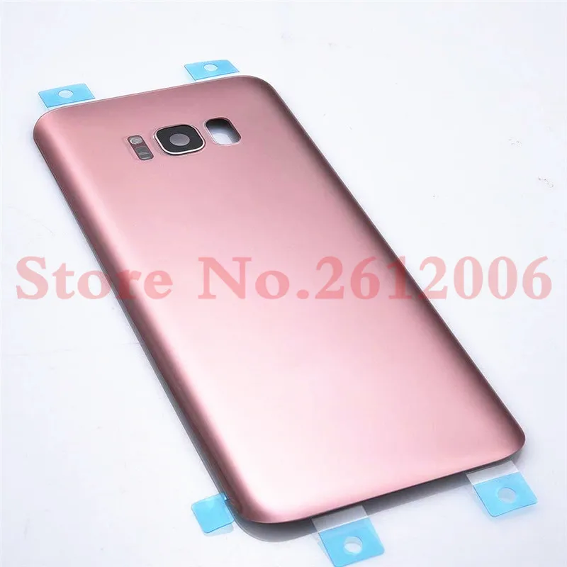 Оригинальное заднее стекло для Samsung Galaxy S8 g950 G950F& S8 Plus G955 G955F Крышка батарейного отсека задняя дверь корпус с объективом камеры