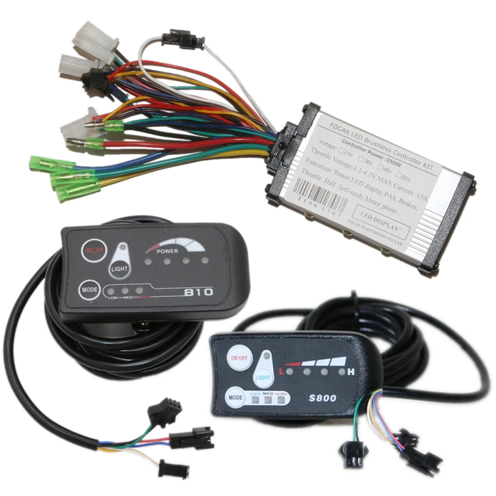 DAZZLEEX Set controller scooter elettrico con display S900 24-48V 30A Controller Kit con display S900, acceleratore, 8 PAS per motore Ebike 750W- 1000W