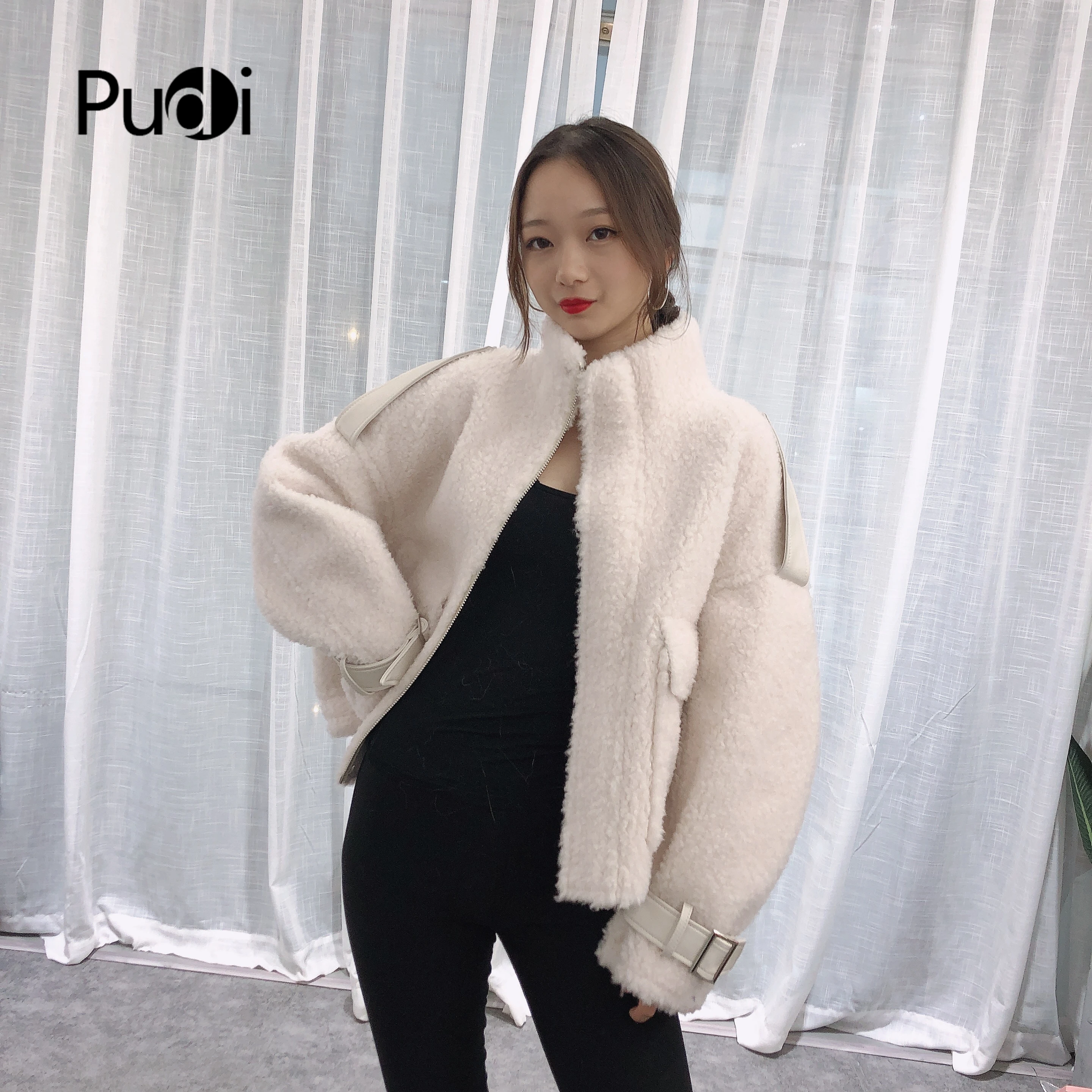 Pudi TX223907 женские зимние теплые сапоги с натуральной шерстью Меховая куртка, пальто Модные женские натуральная меховая шуба, верхняя одежда