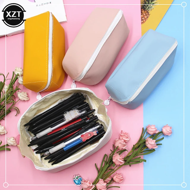 Kawaii Pencil Case Double Zipper Pencil Bags Large Capacity School Supplies  Portable Trousse Stationery Cute School Pencil Cases - AliExpress