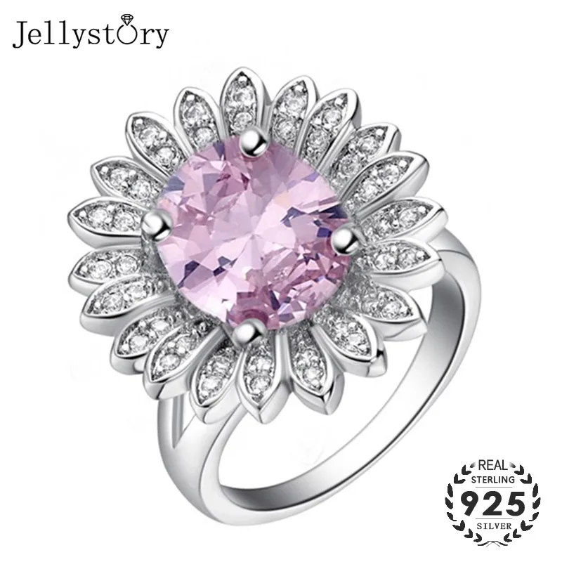 Jellystory Модные 925 Серебряное кольцо с 9*11 мм овальная форма красочный Топаз Кольцо