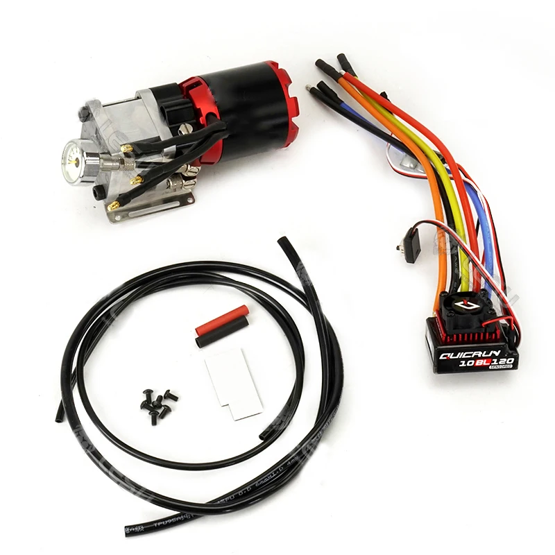 

1/14 Hydraulic Model Excavator Oil Pump High Pressure Pump Y-1528 Engineering Vehicle Gear Pump with Oil Pressure Gauge