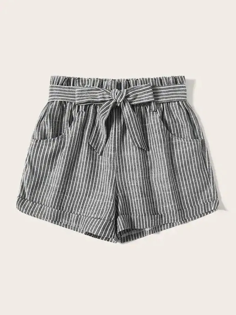 Женские шорты, модное Полосатое облегающее, эластичные шорты Korte Broek Pantalones Cortos Mujer Spodenki Damskie, короткие женские шорты, Szorty-80