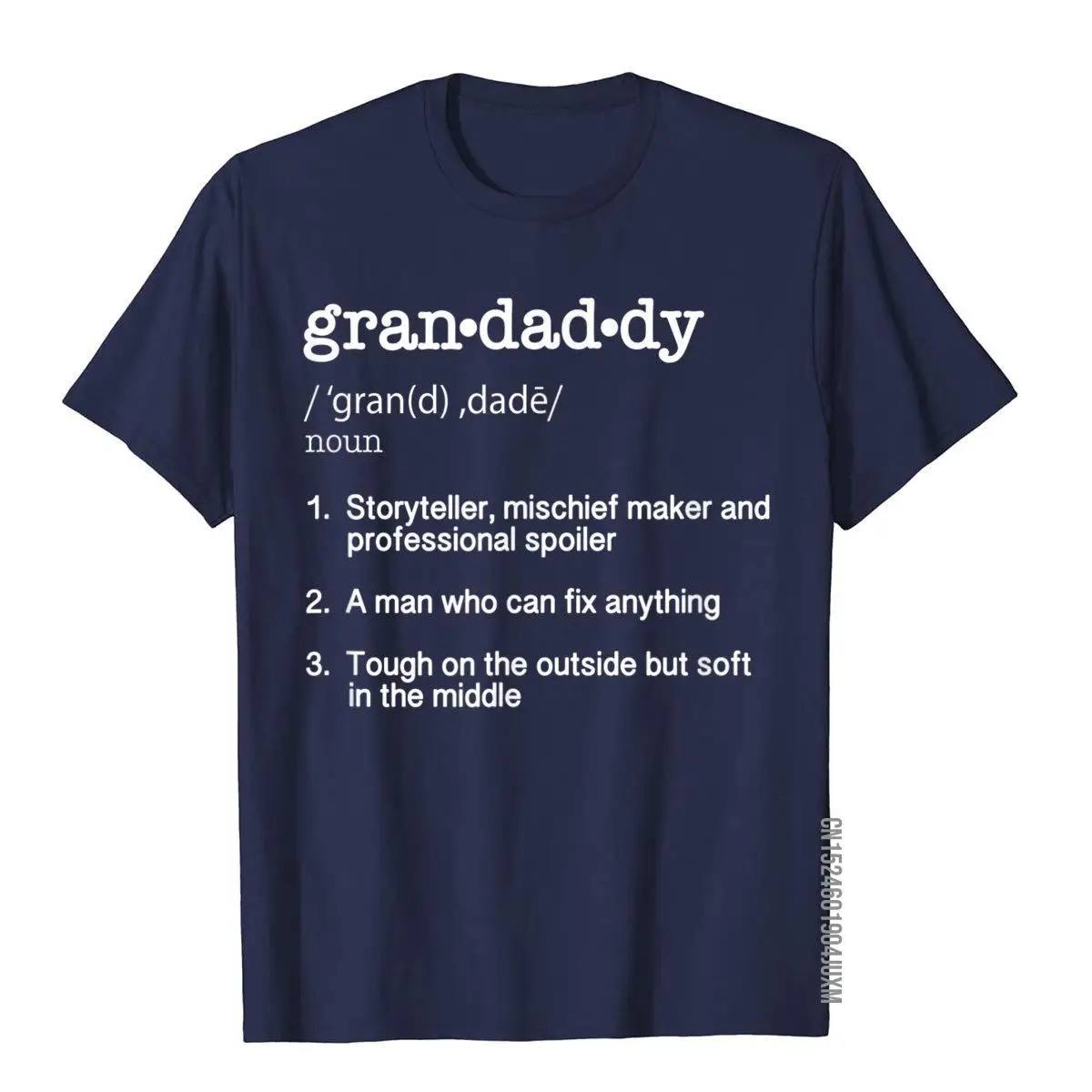 Grandaddy Definition T Shirt - Funny Cool Present Gift Tee__97A1094navy