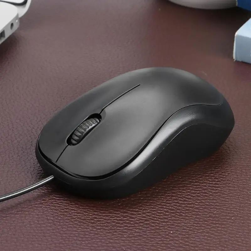 1200 dpi USB Проводная мышь эргономичная 3 кнопки прочные черные Игровые мыши легкие оптические универсальные Компьютерные периферийные устройства черные