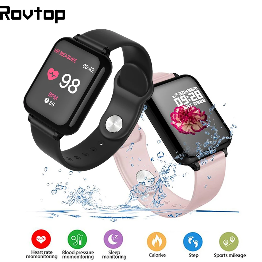 B57 Color Display Heart Rate Tracker Blood Pressure Monitor Smartwatch Bracelet 