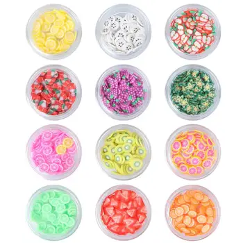 

1 Set Fruit Clay Making Slices Nail Patches Nail Art Fruit Series 12 Kinds Fruit Slices DIY Nail Decorations