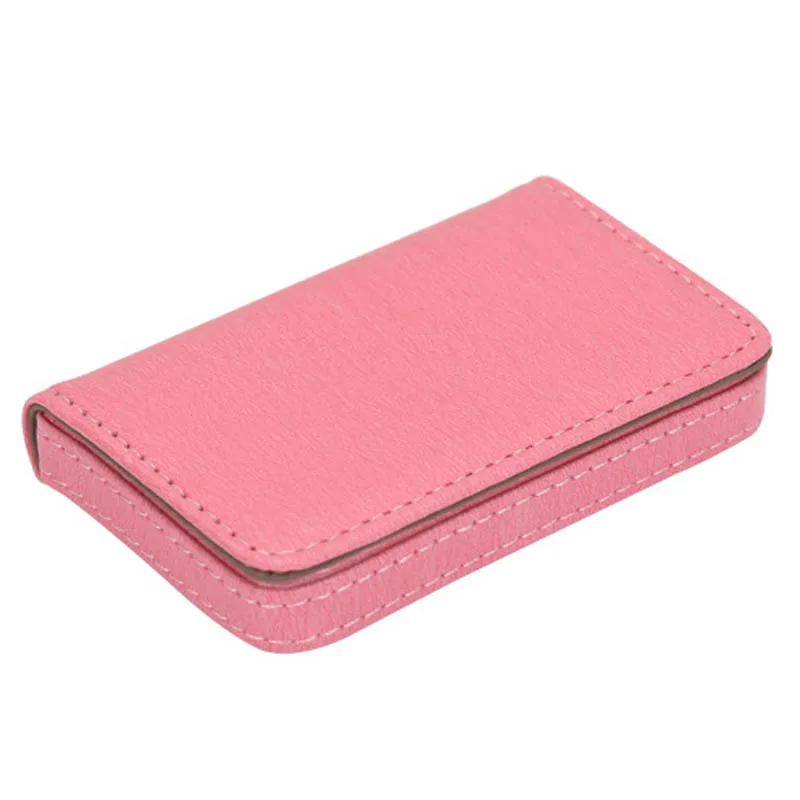 Розовый Itapkris Мужской PU кожаный ID держатель для кредитных карт Модный женский RFID Кошелек защитный держатель для банковской карты органайзер для путешествия черный - Цвет: Розовый