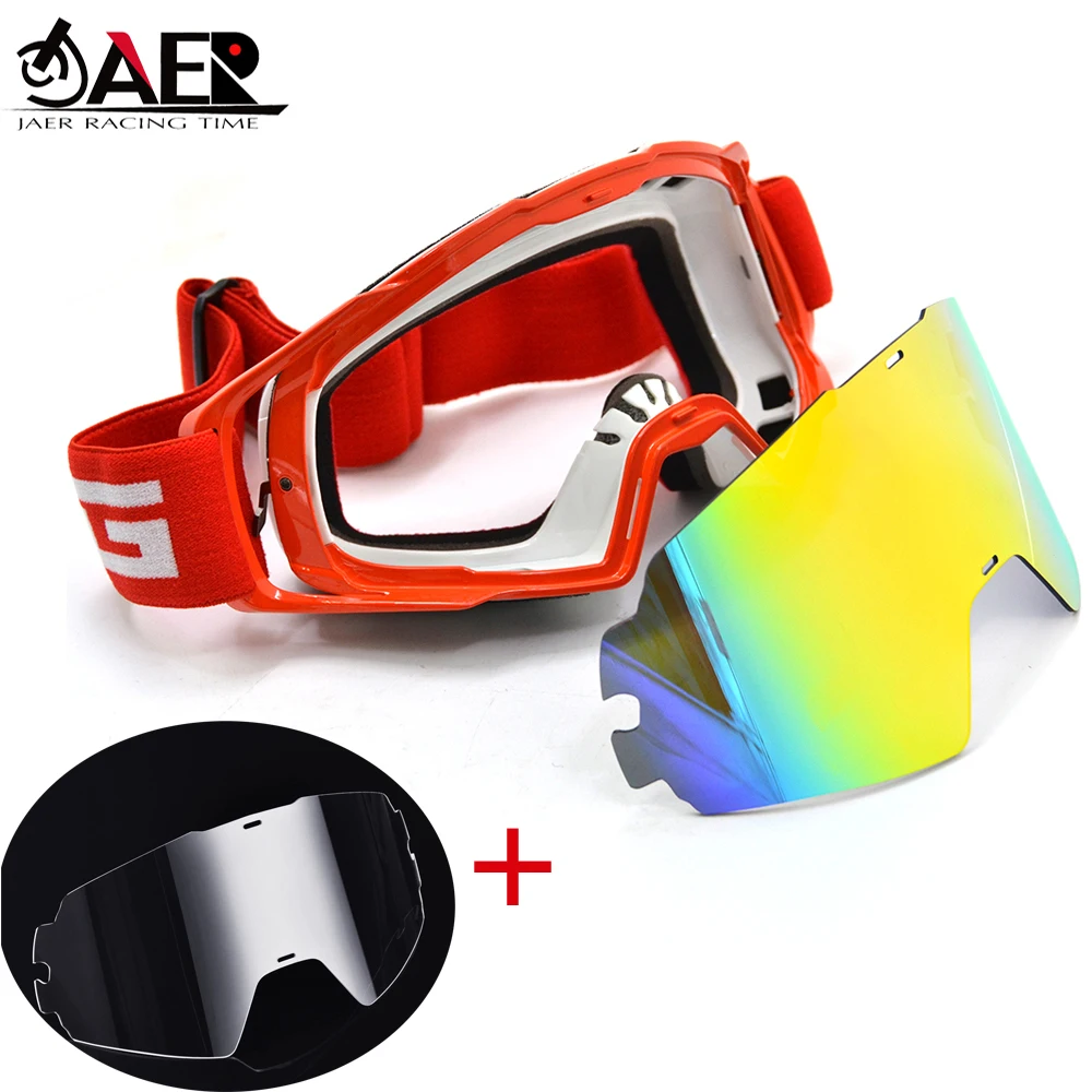 

JAER Motocross Goggles Moto Men Women Motorcycle Glasses Helmet Off-Road Dirt Bike Racing Oculos ATV MX BMX DH MTB Eyewear