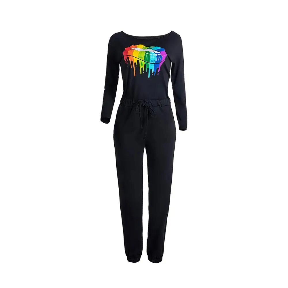 Повседневные и удобные свободные разноцветный комбинезон с принтом