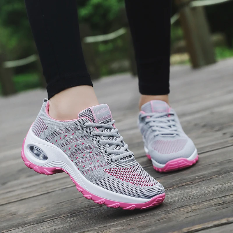 Спортивная обувь для бега; Для женщин Air Sole дышащая обувь; женские кроссовки для прогулок для пробежек, тренировок, летающий Weavon обувь для отдыха