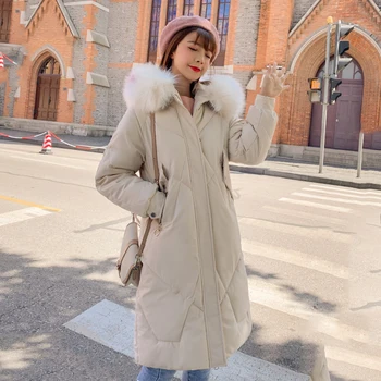 

new design Korean Style 2020 Winter Jacket Women Stand Collar Solid Female Down Coat Loose Oversized Womens Short Parka coat Q46
