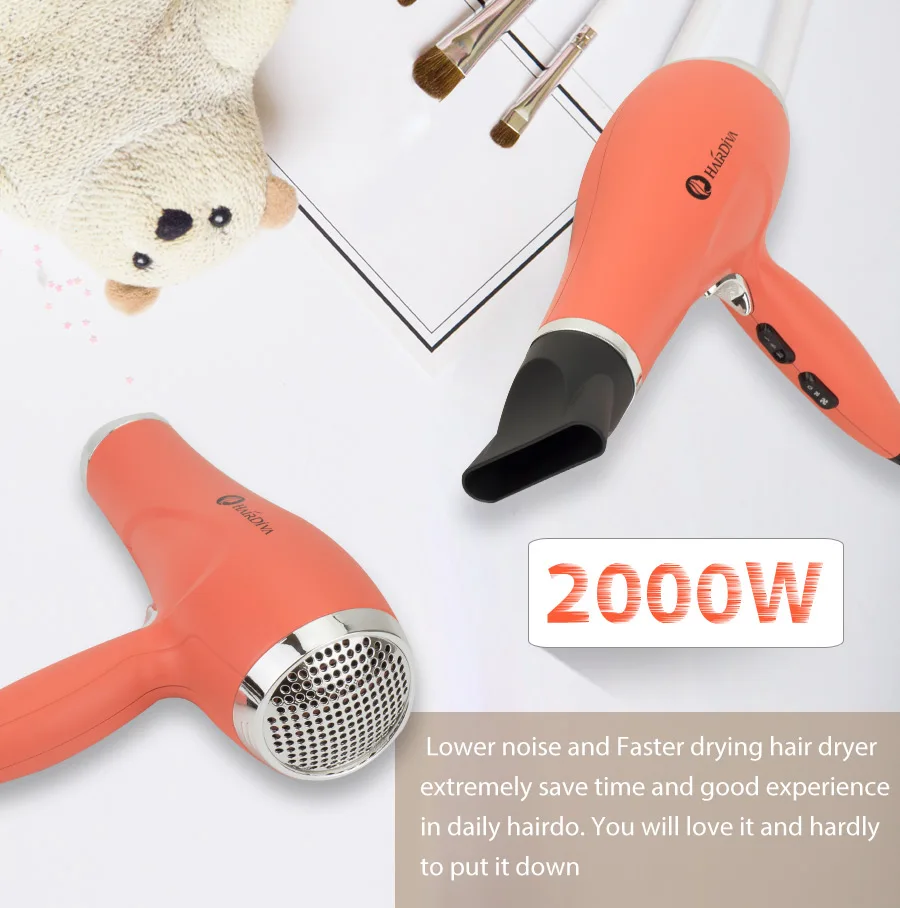 Lower noise and Faster drying hair dryer extremely save time and good experience in daily hairdo