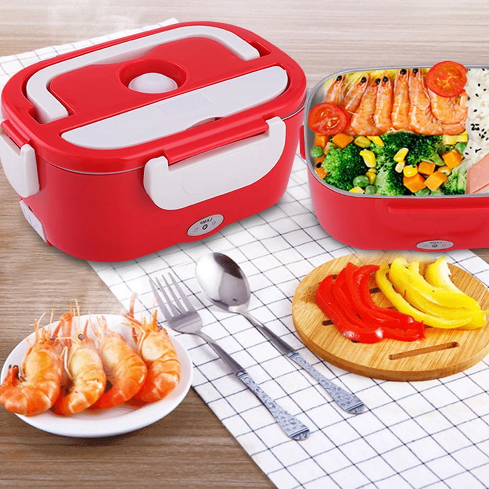

12-24V 110/220V Lunch Box Food Container Portable Electri Food Warmer Heater Rice Container Dinnerware Sets For Home Car Use