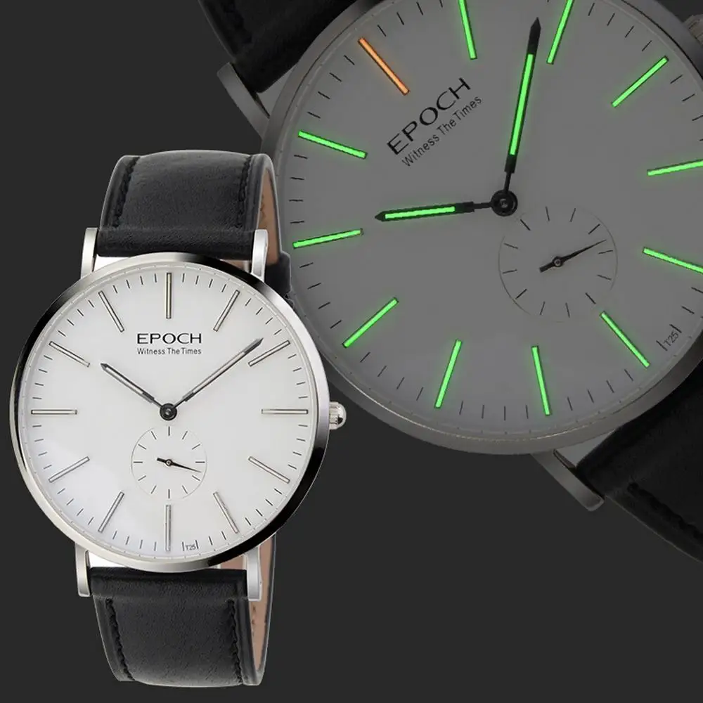 watch men p9 Мужские тритиевые часы, мужские кварцевые часы Epoch T25, светящиеся водонепроницаемые Роскошные брендовые наручные часы, ультратонкие relogio 6025G - Цвет: watch men p9