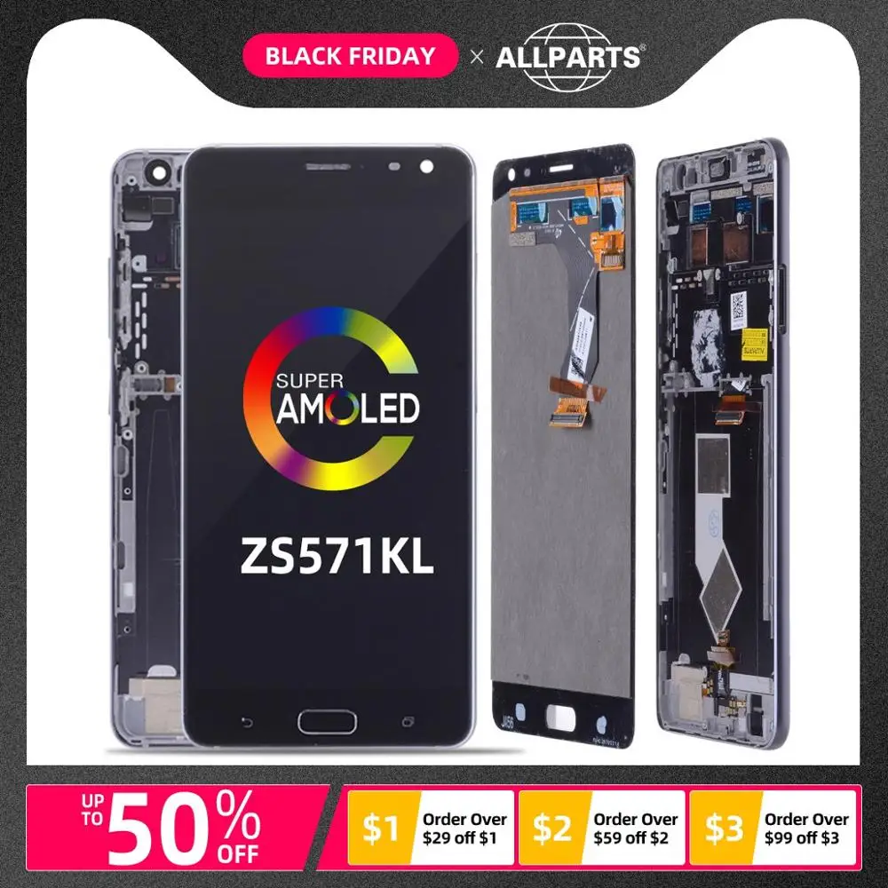 

Original 5.7'' 1440x2560 For ASUS ZS571KL LCD Display For Zenfone AR Screen Display Assembly with Frame Replacement parts