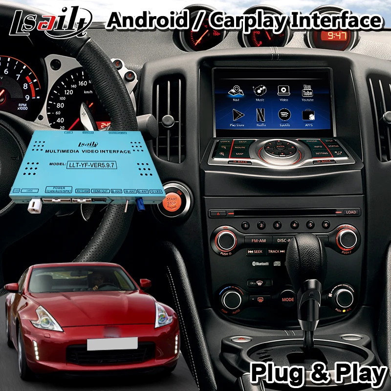 atv gps Lsailt 4+64GB Android Carplay Interface for Nissan 370Z 2013-2017 Year With GPS Navigation Teana Maxima Murano Elgrand off road gps