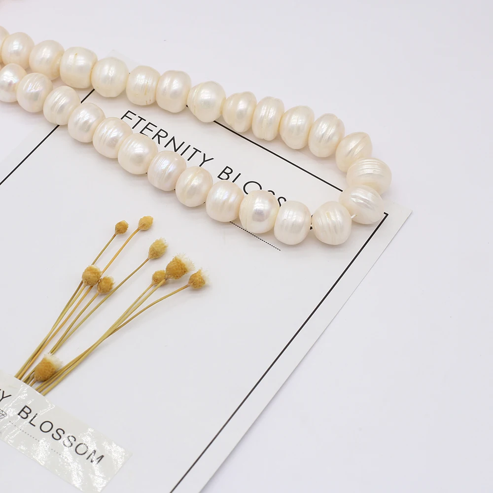 Natural Freshwater Pearl Beads White Nearly Round Loose Pearls Bead For DIY Charm Bracelet Necklace Jewelry Accessories Making