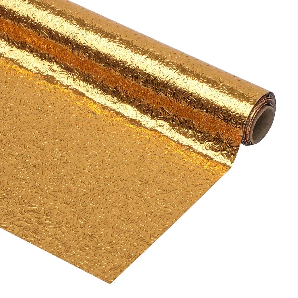 

1PC 100CM Self-adhesive DIY Wallpaper Silver Gold Color Furniture Stove Oil-proof Waterproof Aluminum Foil Kitchen Stickers