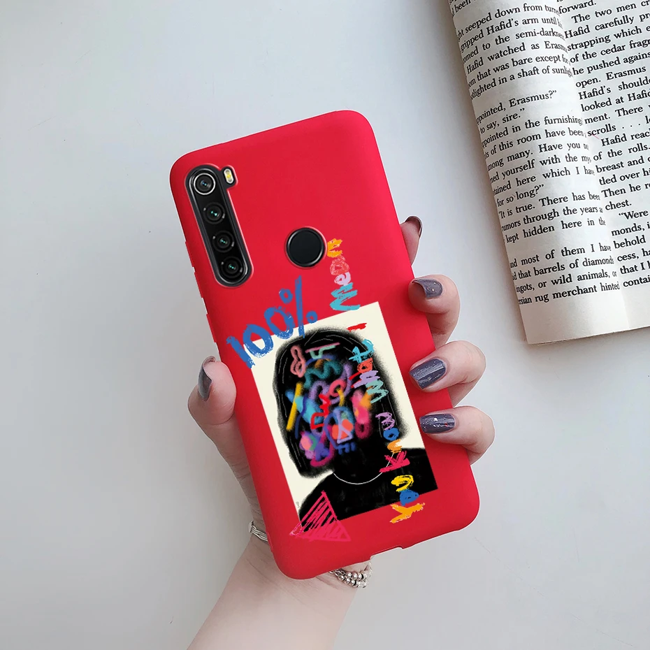 Kwmobile Case Compatible With Xiaomi Redmi Note 8 Pro - Case With Hand Strap And Stand Soft Tpu Silicone Coating Lavender