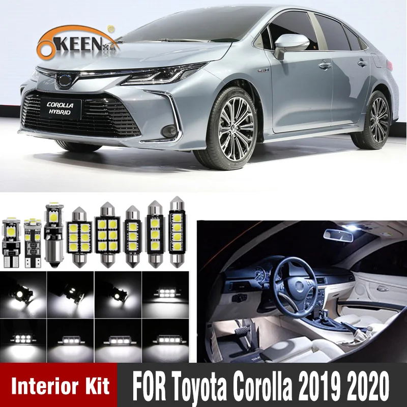 11 шт. лампа для внутреннего освещения автомобиля Toyota Corolla 2019 2020|Сигнальная лампа| |