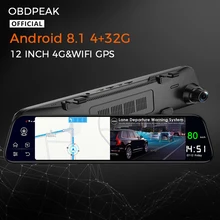 Android зеркало видео Регистраторы для автомобиля, 4 Гб + 32G 12 "автомобиль Зеркало заднего вида потоковый медиа-GPS Navi улучшенное ночное Dash Cam 1080P Камера Android зеркало видео Регистраторы для автомобиля, 4 Гб + 32G 12 "автомобиль Зеркало заднего вида потоковый медиа-GPS Navi улучшенное ночное Dash Cam 1080P Камера
