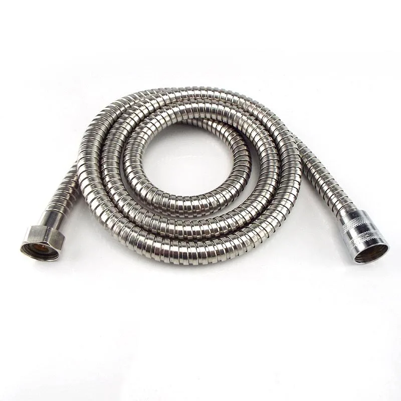 1.5/2m water Shower head Hose Tube connector Long Pipe for home Bathroom Shower Extension Plumbing Pipe Pulling Stainless Steel black 1 5 2m rain shower hose stainless steel explosion proof pipe bathroom shower nozzle inlet pipe fittings silicone pipe