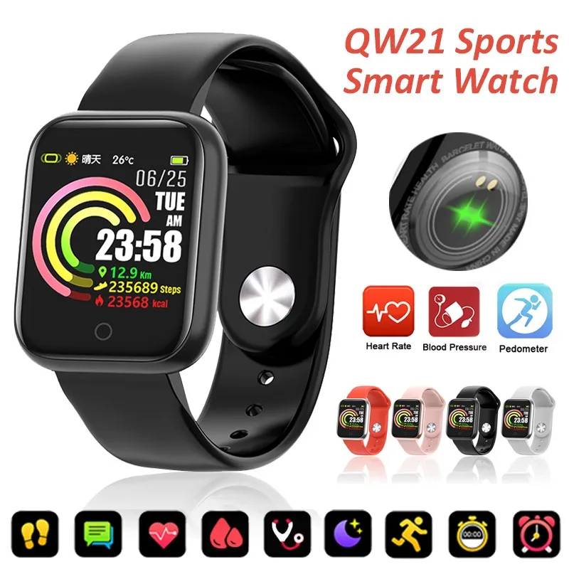 

Smart Watches Men Heart Rate Monitor Fitness Tracker Smartwatch Women 1.3inch Touch Screen Smart Wristband For Android IOS