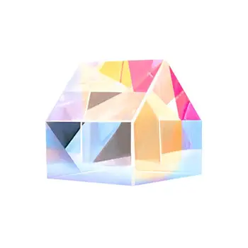 

Color-collecting Prism Cube Color Prism Creative Cabin Shape Square Prism Optical Glass Lens Optical Instruments Prism Mirror