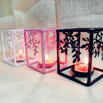 

new Creative cute Geometric Design Aromatherapy Oil Burner Candle Holders Iron ceramic Lamp Decorations Aroma Living Room Burner