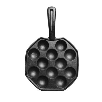 

12 Holes Takoyaki Pan Quiche Frying Pan Nonstick Cast Iron Baking Tray Takoyaki Maker Kitchen Accessories Home Cooking Tools