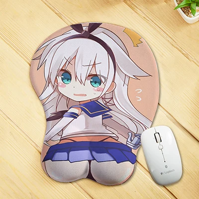 21.5x25.5cm Cute Cartoon Sexy Hips Soft Silicon 3D Mouse Pad Anime Ergonomic Anti-Slip Mouse Pad Gaming MousePad With Wrist Rest 215x255mm - Цвет: 21.5x25.5cm