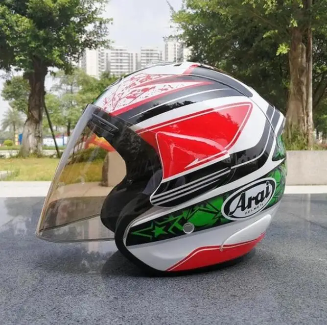 Горячая распродажа! для ARAI полуоткрытый мотоциклетный шлем для мужчин и женщин Старый мотоциклетный реактивный шлем ретро-шлем - Цвет: 4