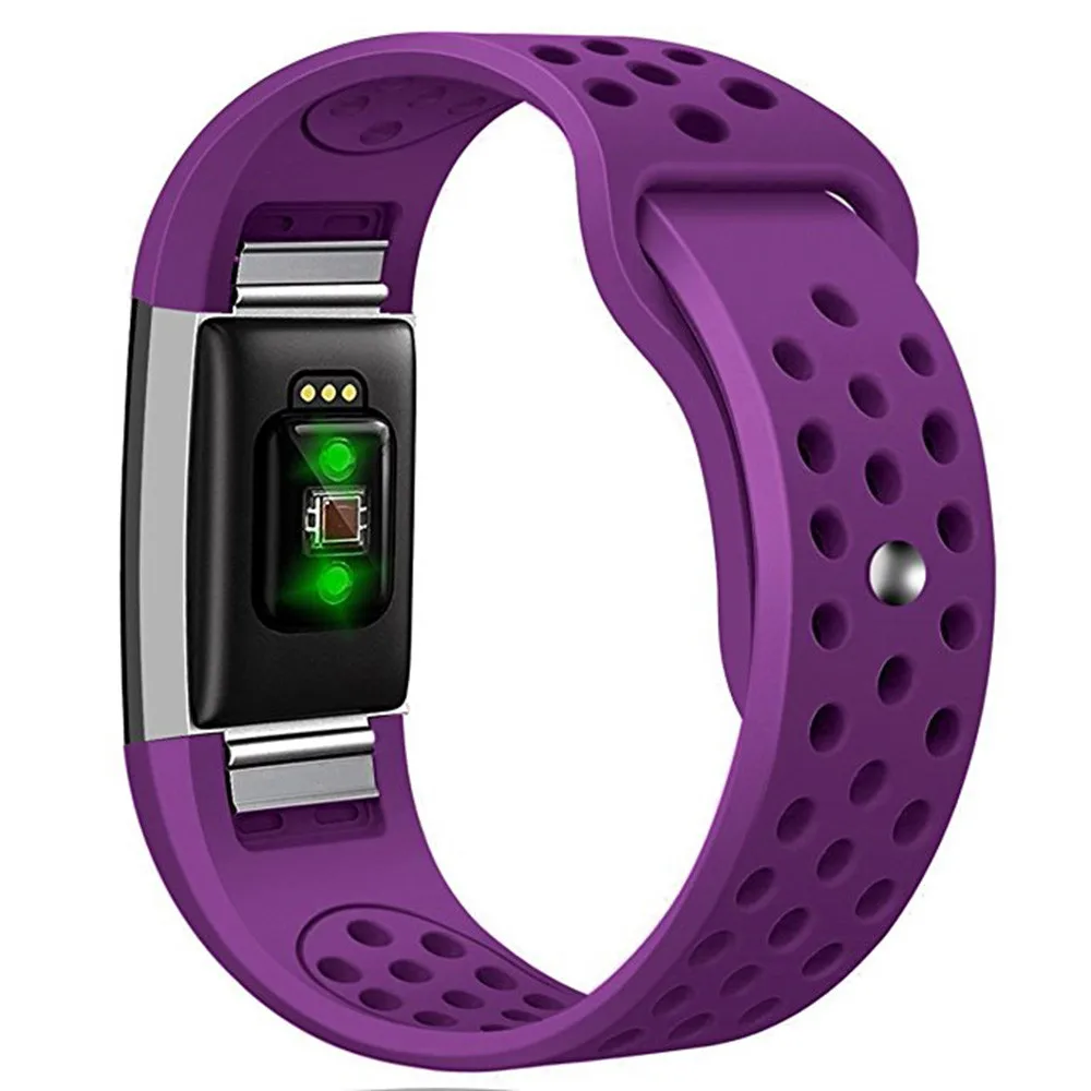 Ремешок на запястье для браслета FitBit Charge 2 смарт-аксессуары для часов для Smart Charge 2 Смарт-браслет ремешок сменный ремешок# P3 - Цвет: Фиолетовый