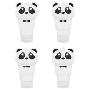 

4pcs Portable Container Lotion Soap Travel Bottles Bathroom Refillable Liquid Durable Cartoon Shape Non Toxic Leak Proof