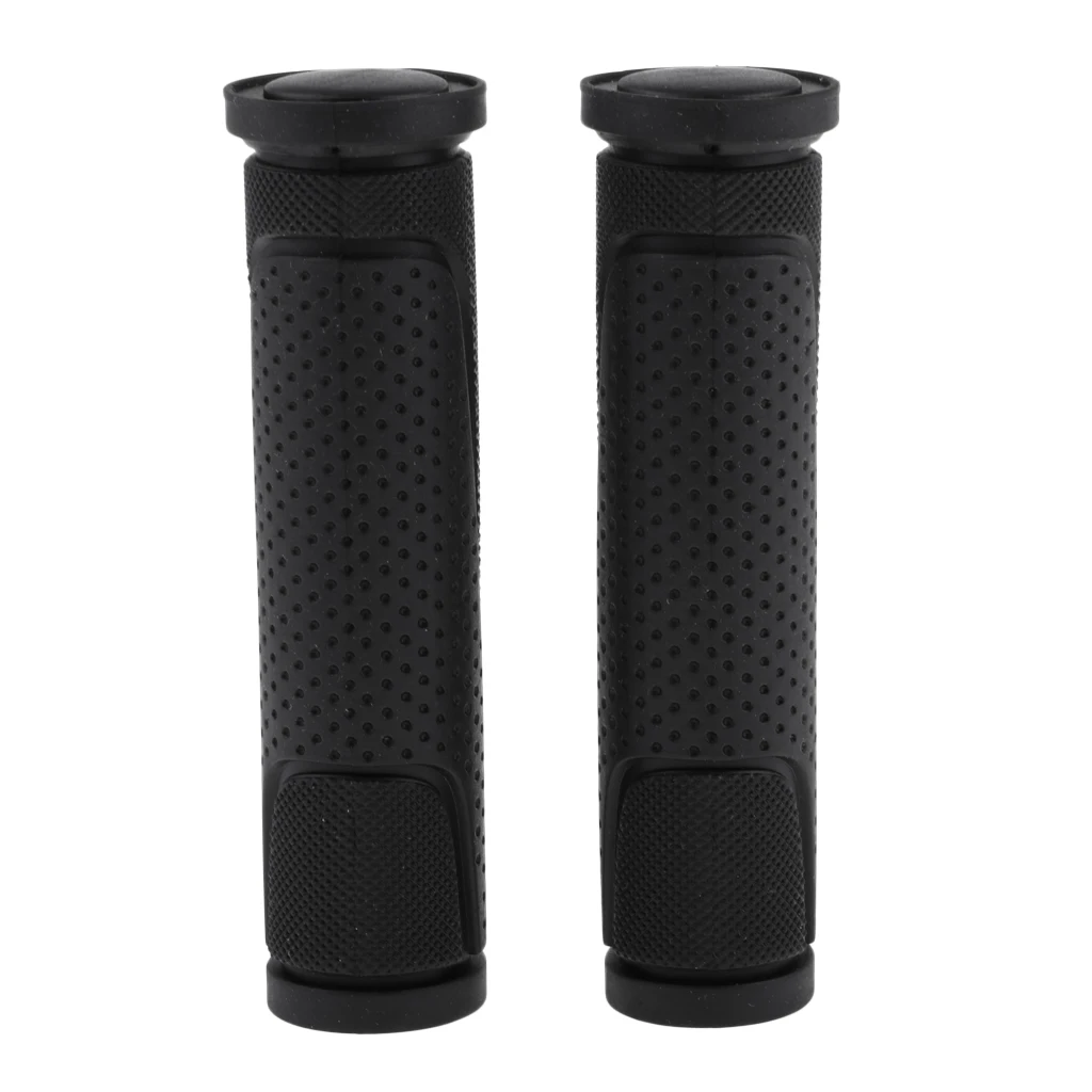 1 Pair Rubber Bike Bicycle Handlebar Handle Bar Grip Cover with Double Clamp Bicycle Grips