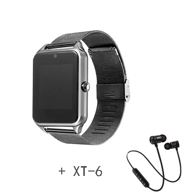 Black and XT-6 B Умные часы Z60, Bluetooth, умные часы Z60, умные часы с sim-картой, TF камерой, умные часы, Android, умные наручные часы для мобильного телефона - Цвет: Black and XT-6 B