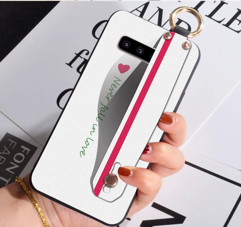 Роскошный силиконовый чехол Cha для samsung Galaxy S6 S7 Edge S8 S9 S10 Plus, ремешок на запястье для samsung S10 Lite S10E, ремешок на руку