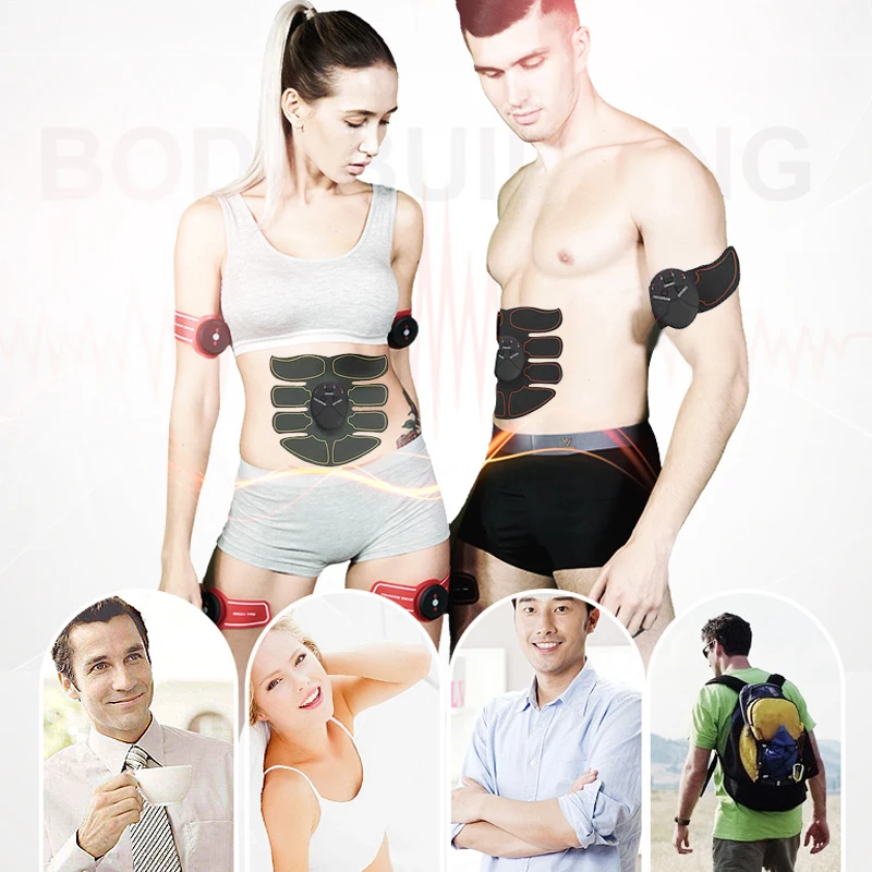 Body Plasticity Abdomen Muscle Stimulator Trainer Shape Toner ABS Toning Exercise Home Belt Less Belly Supplies