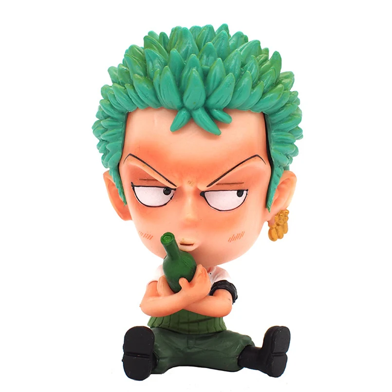 Экшн фигурки из аниме Q version One Piece Roronoa Зоро Луффи Ace sabo Sanji BROOK Nami Franky Chopper ПВХ