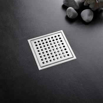 

Tile Insert Square Floor Waste Grates Shower Drain 304 Stainless Steel Anti-Odor Floor Drain