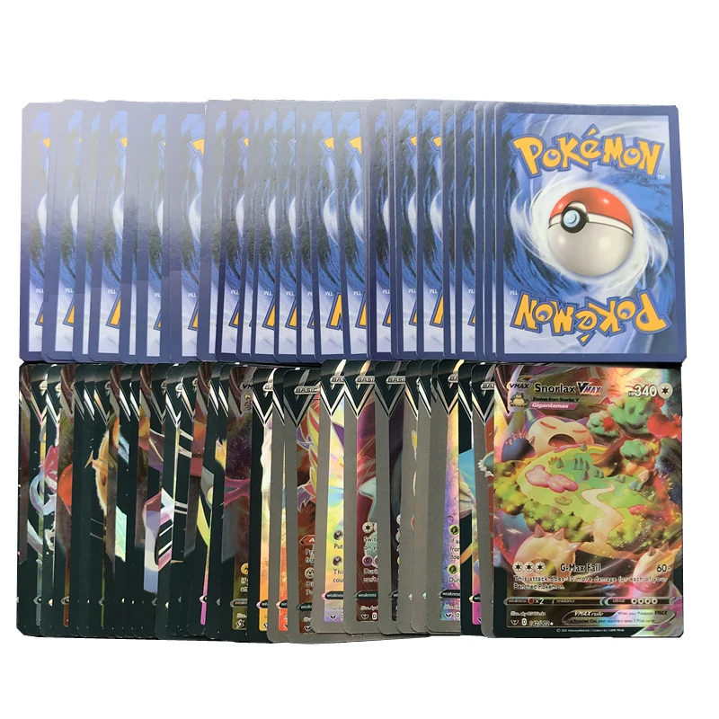 60/100Pcs Vmax Pokemon cards English version anime collection Trading card  Pokemon booster shiny cards pokemon toy for kids